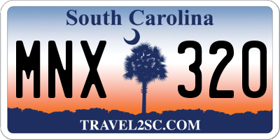 SC license plate MNX320