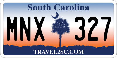 SC license plate MNX327