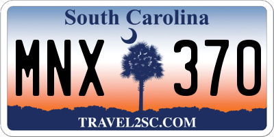 SC license plate MNX370