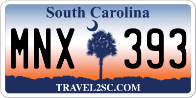 SC license plate MNX393