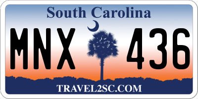 SC license plate MNX436