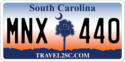 SC license plate MNX440