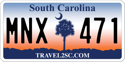 SC license plate MNX471
