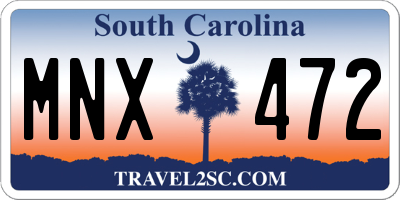 SC license plate MNX472