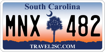 SC license plate MNX482