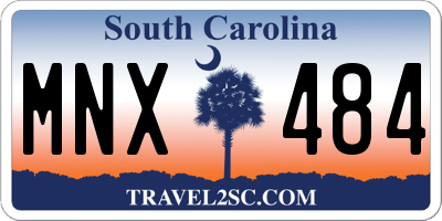 SC license plate MNX484