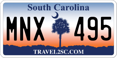 SC license plate MNX495