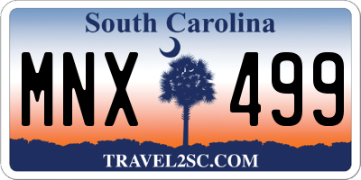 SC license plate MNX499