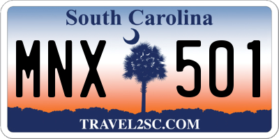SC license plate MNX501