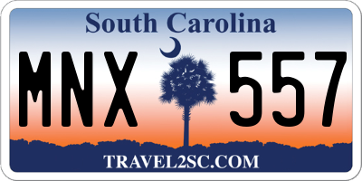 SC license plate MNX557