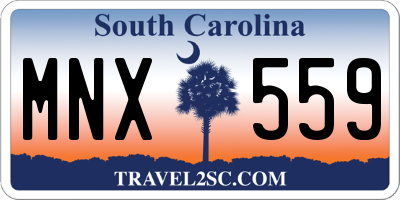 SC license plate MNX559