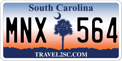 SC license plate MNX564