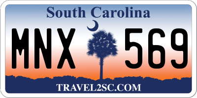 SC license plate MNX569