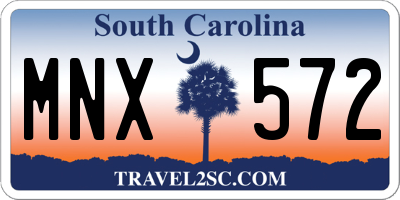 SC license plate MNX572