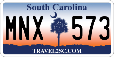 SC license plate MNX573