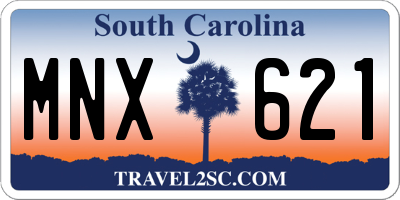 SC license plate MNX621