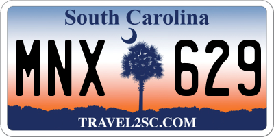 SC license plate MNX629