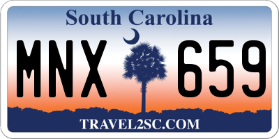 SC license plate MNX659