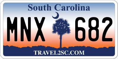 SC license plate MNX682