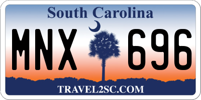 SC license plate MNX696