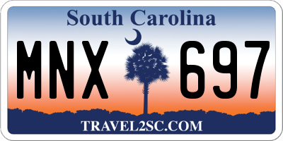 SC license plate MNX697