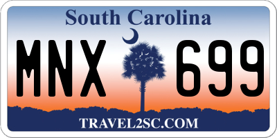 SC license plate MNX699