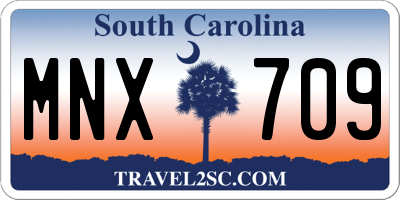 SC license plate MNX709
