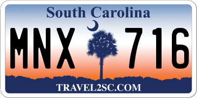 SC license plate MNX716