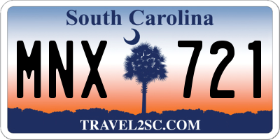 SC license plate MNX721