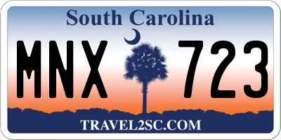 SC license plate MNX723