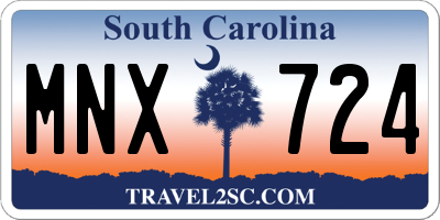 SC license plate MNX724