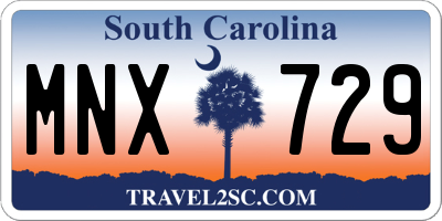 SC license plate MNX729