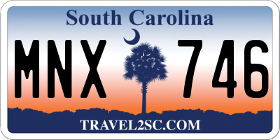 SC license plate MNX746