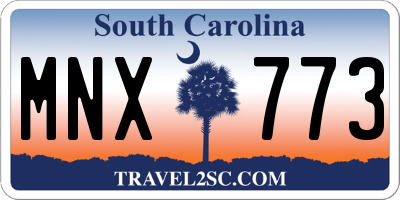 SC license plate MNX773