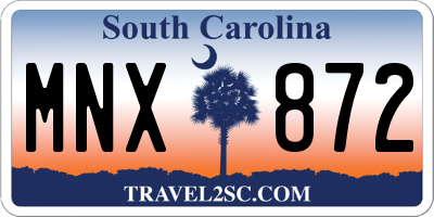 SC license plate MNX872
