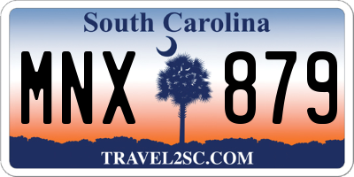 SC license plate MNX879