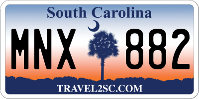SC license plate MNX882