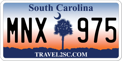 SC license plate MNX975