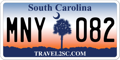 SC license plate MNY082