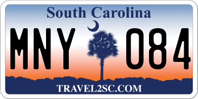 SC license plate MNY084