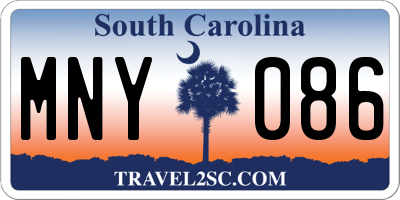 SC license plate MNY086