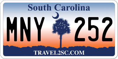 SC license plate MNY252