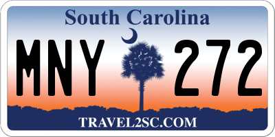 SC license plate MNY272