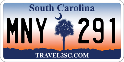 SC license plate MNY291