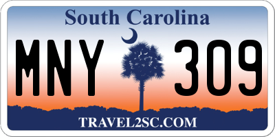 SC license plate MNY309