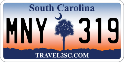 SC license plate MNY319