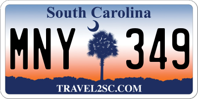 SC license plate MNY349