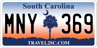 SC license plate MNY369