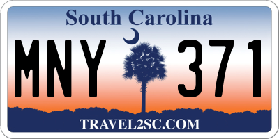 SC license plate MNY371
