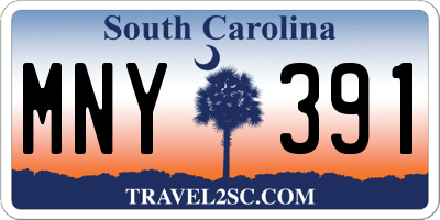 SC license plate MNY391